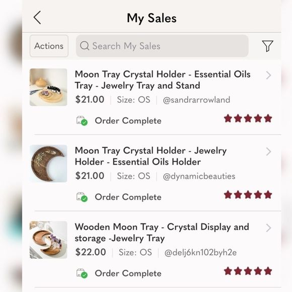 Chrystal Holder Moon Tray - Crystal Display and -Jewelry Tray  boho home decor - Picture 6 of 6